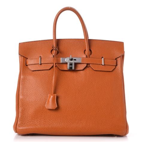 HERMES Taurillon Clemence HAC Birkin 32 Potiron